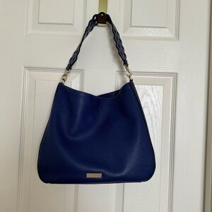 Kate Spade Shoulder Bag- blue, pebbled leather